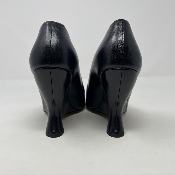 Bottega Veneta Punta Gloss Leather Black Wedge Pumps - NWT - Picture 10 of 14